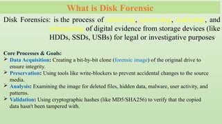 Disk forensic basic, Hard disk, memory card, pen drive | PPTX