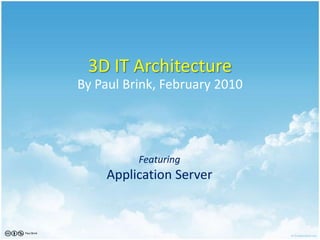 3D IT Architecture By Paul Brink, February 2010 FeaturingApplication Server Paul Brink 