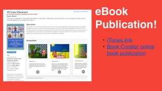• iTunes link
• Book Creator online
book publication
eBook
Publication!
 