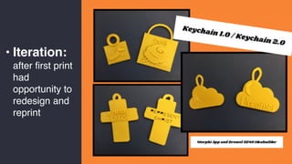 • Iteration:
after first print
had
opportunity to
redesign and
reprint
 