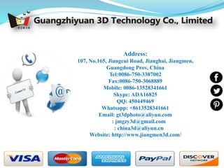 Address:
107, No.165, Jiangcui Road, Jianghai, Jiangmen,
Guangdong Prov, China
Tel:0086-750-3387002
Fax:0086-750-3068889
M...