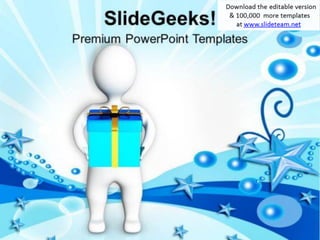 3d man holding gift box powerpoint templates ppt backgrounds for slides 1212