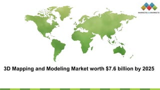 3D Mapping and Modeling Market worth $7.6 billion by 2025
 