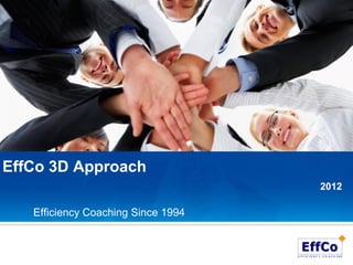 EffCo 3D Approach
                                    2012

   Efficiency Coaching Since 1994
 