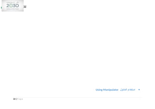 
‫المناول‬ ‫استخدام‬
Using Manipulator
22 | P a g e
 