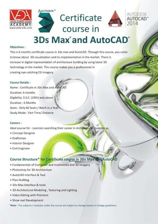3 d max & autocad course