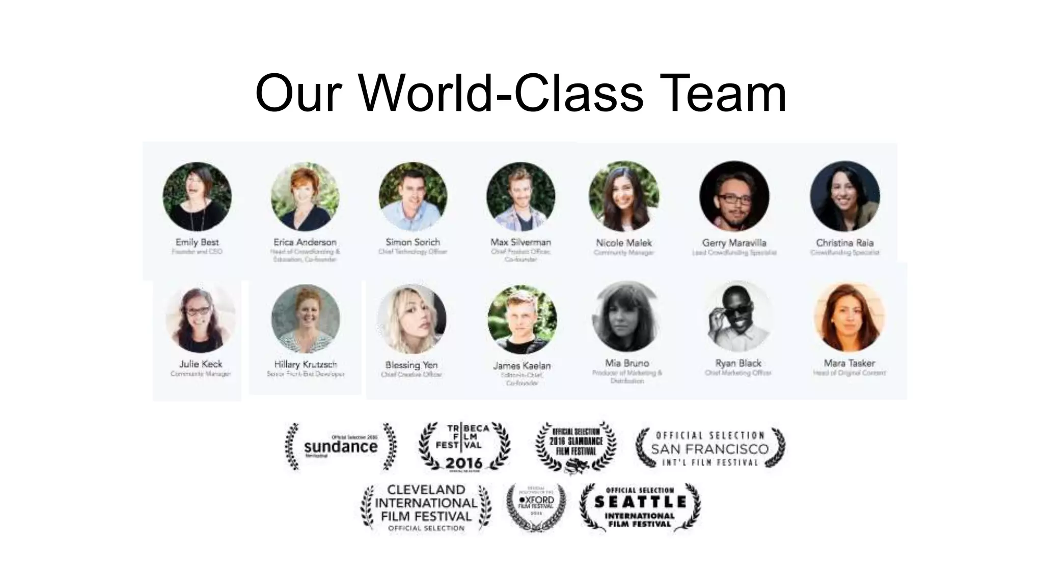 Our World-Class Team
 