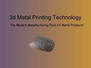 3d Metal Printing Technology
The Modern Manufacturing Face Of Metal Products
 
