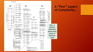 18
9
2438
Also, 4
distinct
alkalinity
generating
zones in
Northern
Field
A “Few” Layers
of Complexity…
 