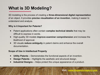 3D Modeling Services for Patent Application | The Patent Experts | PPTX