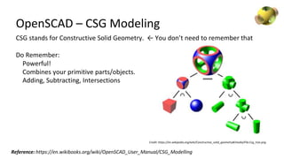 Csg Modelling 3D Modeling Tour | PPTX