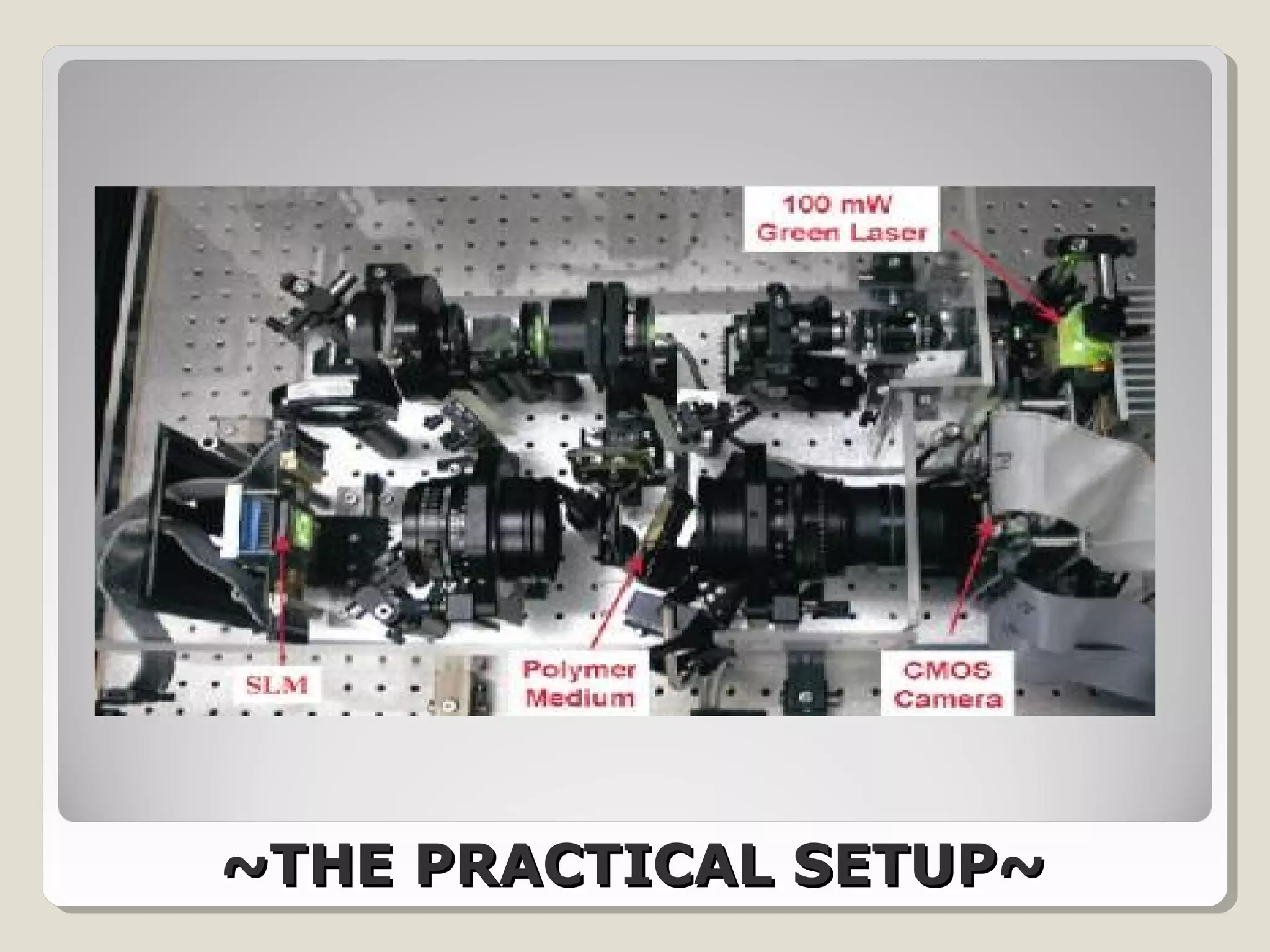 ~THE PRACTICAL SETUP~~THE PRACTICAL SETUP~
 