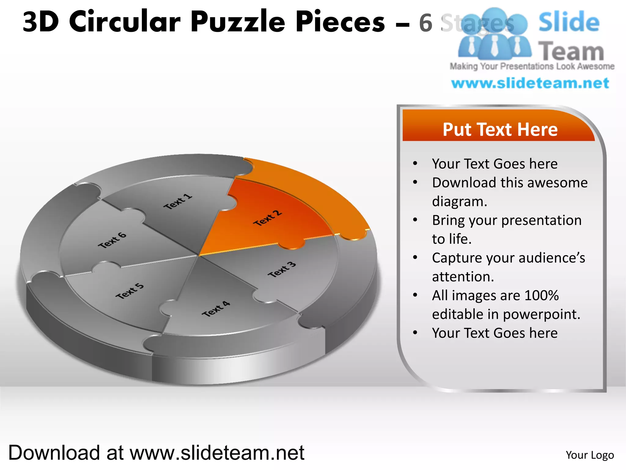 3 d pie chart circular puzzle with hole in center pieces 6 stages style ...