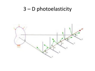 3 – D photoelasticity
 