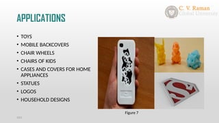 APPLICATIONS
• TOYS
• MOBILE BACKCOVERS
• CHAIR WHEELS
• CHAIRS OF KIDS
• CASES AND COVERS FOR HOME
APPLIANCES
• STATUES
• LOGOS
• HOUSEHOLD DESIGNS
2021
Figure 7
 