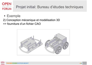 ●

Exemple

2) Conception mécanique et modélisation 3D
=> fourniture d’un fichier CAO

 