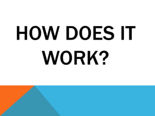 HOW DOES IT
WORK?
 