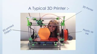 A Typical 3D Printer :-
 