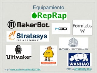 Equipamiento
http://www.imdb.com/title/tt3557464/ http://3dfactory.mx/
 