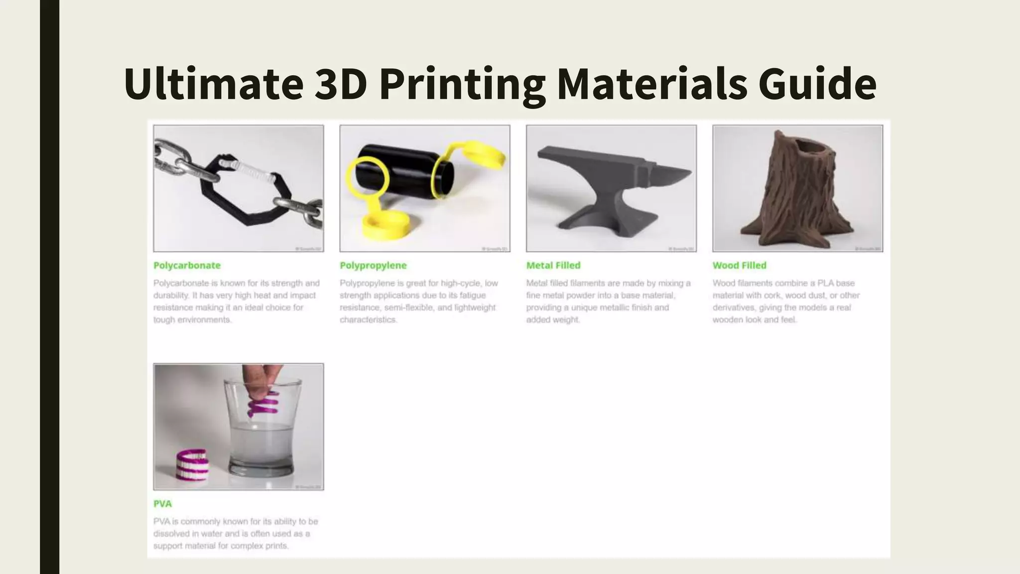 Ultimate 3D Printing Materials Guide
 