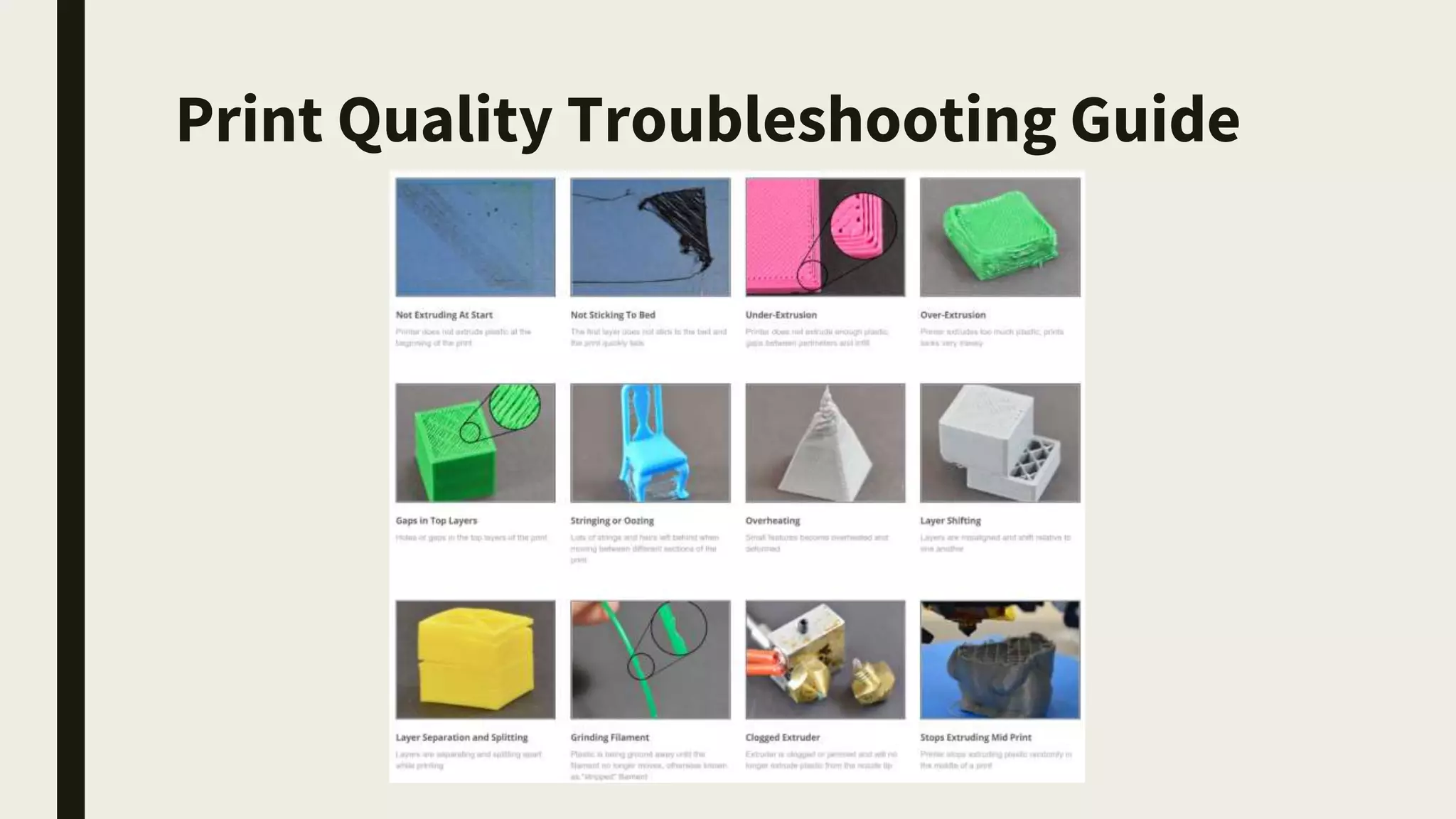 Print Quality Troubleshooting Guide
 