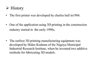 3-D printing is the construction of a three-dimensional object from a ...