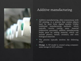 3d printing for additive manufacturing in all domains | PPTX