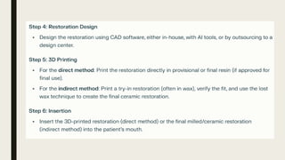 3 D Printing In Prosthodontics. Seminar of Dental 3D Printing | PPTX