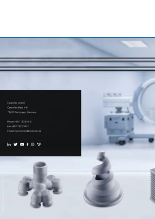 CeramTec GmbH
CeramTec-Platz 1–9
73207 Plochingen, Germany
Phone +49.7153.611-0
Fax +49.7153.25421
E-Mail myceramtec@ceramtec.de
CA200068.DE.100.2005.LC.Printed
in
Germany
 