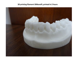 3D printing filament 3DBonefil, printed in 2 hours
 