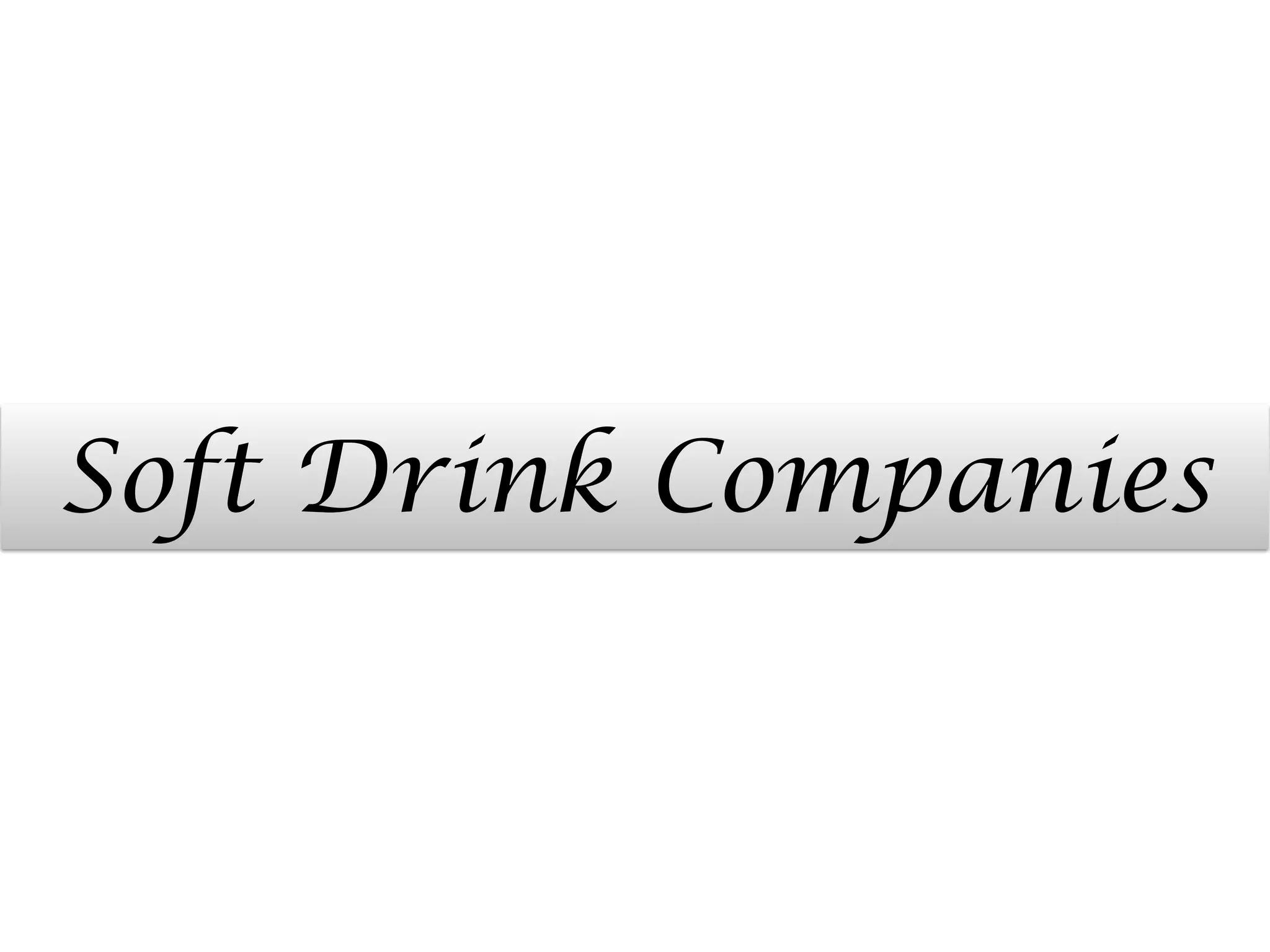 Soft Drink Companies