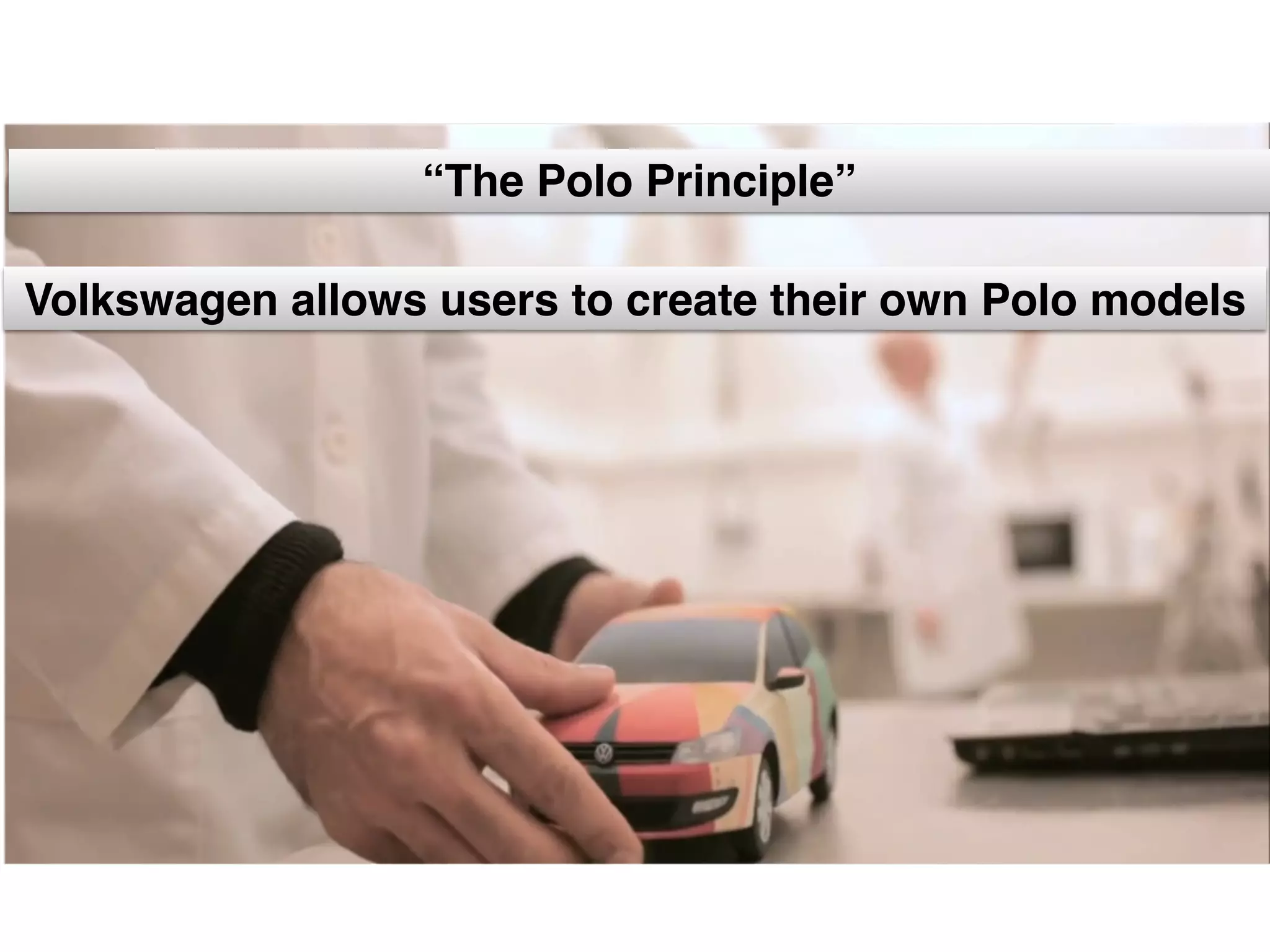 Volkswagen allows users to create their own Polo models
“The Polo Principle”