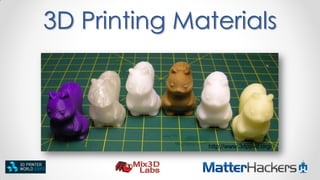 3D Printing Materials

http://www.3dppvd.org/

 