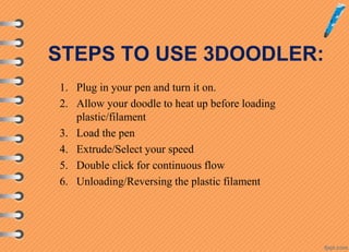 3 d printing pen final | PPTX