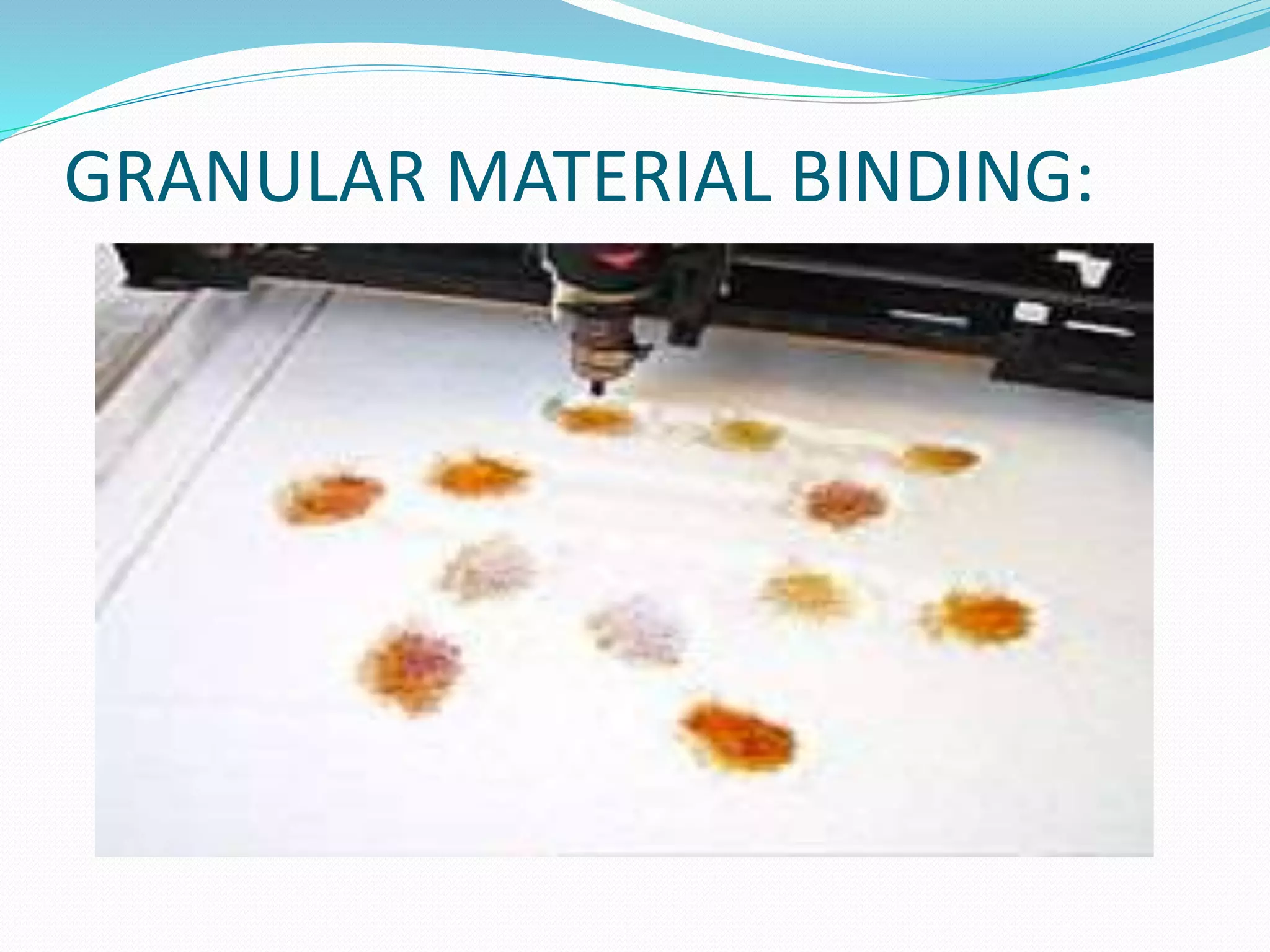 GRANULAR MATERIAL BINDING: 
 