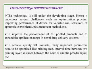 3 d printing presentation | PPTX