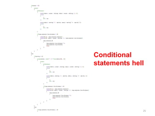 Conditional 
statements hell 
25 
 