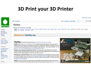 3D 
Print 
your 
3D 
Printer 
 