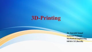 3D Printing Technology.pptx | 3-D Graphics | Computer Software and ...