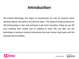 3D printing Technology.ppt. its help to learn | PPT