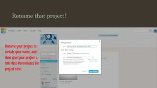 Rename that project!
 