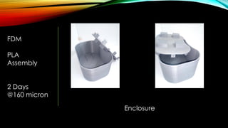 FDM
PLA
Assembly
2 Days
@160 micron
Enclosure
 