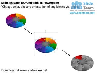 3 d puzzle pieces connected jigsaw 8 stages powerpoint presentation ...