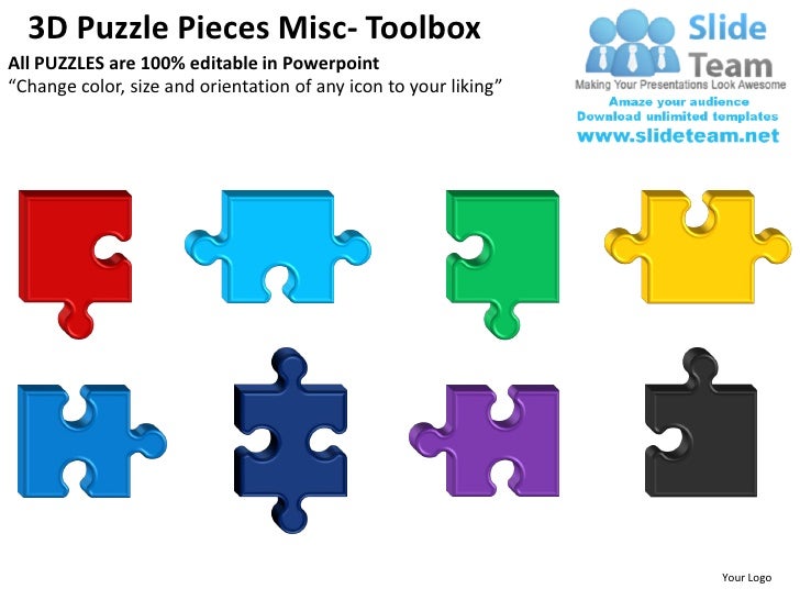 3d puzzle pieces misc powerpoint presentation slides ppt templates