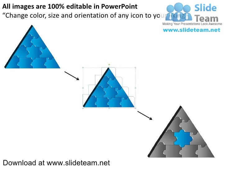 3 d pyramind triangle built out of puzzle pieces puzzle process 10 pi…