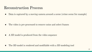 Comprehensive Techniques and Processes for 3D Reconstruction from Video ...