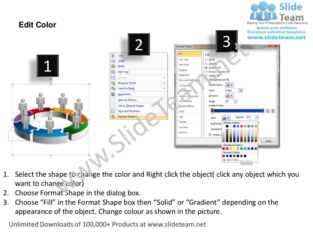 3d rotation chart 7 stages powerpoint templates 0712
