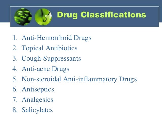 drug classifications