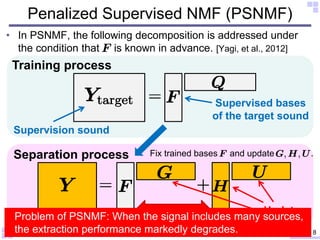 Penalized Supervised NMF (PSNMF)
• In PSNMF, the following decomposition is addressed under
the condition that is known in...