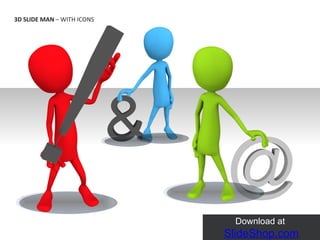 3D SLIDE MAN  – WITH  ICONS 